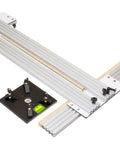 Heavy Duty Twenty Six Inch Dado Jig Router Guide For Slick Cabinet Edges And Plywood Ripping with knobs and flat base.