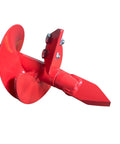Close-up of 4 Inch Diameter 36 Inch Long Earth Auger Bit With Hardened Steel And Replaceable Cutting Blade