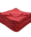 Heavy Duty White And Red Shop Towels 50 Pack Workhorse Reusable Cotton Rags For Garage Auto Shop Cleaning Lint Free And Highly Absorbent Built To Tackle Grease Oil And Heavy Dirt In Industrial Settings stacked view