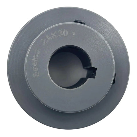 2 Groove V Belt Pulley 3.05 Inch Outside Diameter 1 Inch Bore Cast Iron For A AX 3L 4L V Belts With One Quarter By One Eighth Keyseat Static Balanced Built To Last Durable Rust Resistant Finish Fits Standard Shafts