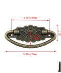 Four Antique Bronze Drop Swing Drawer Pulls With Screws Drop Bail Handles For Furniture Cabinets Cupboards Dresser Jewelry Box Vintage Rustic European Style Zinc Alloy 75mm Length By 29mm Width With 60mm Center Hole