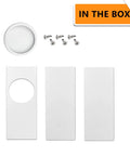 Portable Air Conditioner Window Seal Kit 5 Inch Universal Vent for Exhaust Hose, three plates, attachment screws, and adapter
