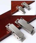 Stainless Steel Cabinet Magnetic Catch Latch For Wardrobe And Cupboard Doors Push To Open, Sliding Door Stopper CT88B on wood surface