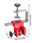 Rock Solid Stainless Steel Drawer Panel Clamp With Zero Hassle Adjustable Side Mount and Precision Knob for Smooth Fine Tuning, 143mm tall.
