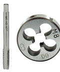 M8 X 1.25 Tap And Die Set For Metric Threads, Right-Hand Tap And Round Die, HSS6542 High-Speed Steel, Durable Alloy Tool Steel Build