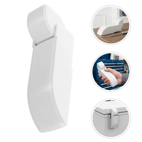 Spring Loaded Refrigerator Door Hinges 2 Pack No Cabinet Modification Needed White Finish for Cooler and RV Refrigerator Doors Prevent Heat