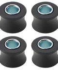 4Pcs 10mm Rear Shock Absorbing Suspension Bushing Set Rubber For Most Motorcycles Scooters ATVs UTVs Go Karts Black