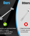 Door Hinge Adjustment Tool For Flag Style Hinges 14-19mm Double Head Heavy Duty Hinge Gap Wrench For Residential And Cleanroom Doors Repair Professional Grade And DIY Friendly, Helps Speed Gap Fix On Flag Style Hinges With 14-19mm Range, dual-head steel tool comparison