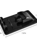 Black Solar Double Cable Entry Gland Box Waterproof Dual Wire Connector Housing Plate ABS Mount with dimensions shown