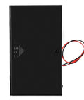 Kickass Hella Heavy Duty Eight Cell AA Battery Holder Box with toggle switch and lead wires, top view, black durable casing.