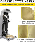 Pro Grade Inner Ring Carving Machine For Jewelers with copper lettering plate for precise engraving and adjustable character sizes.