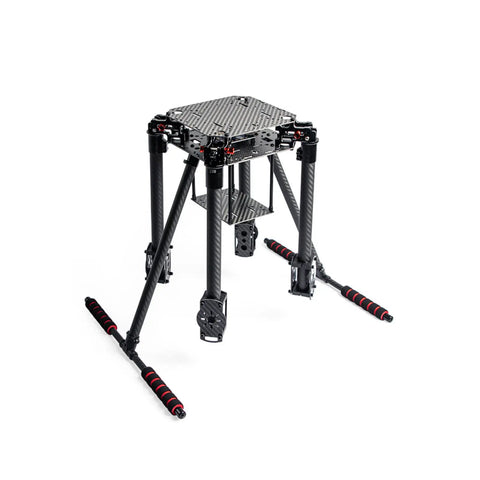 Foldable Carbon Fiber Quadcopter Frame For Heavy Lift Drones With 550/600/650/700mm Wheelbase And Carbon Landing Gear Perfect For Aerial Photography Mapping And Industrial Drone Applications, side view