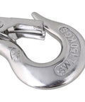 Close-up of Bulletproof 304 Stainless Steel Swivel Eye Lifting Hook With 360 Degree Spin and round loop, rated 150 kg.