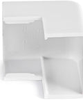 20 Pack Cable Raceway Outside Corner Connector in white ABS, 90-degree elbow design, UL rated for wiring ducts.