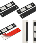 Heavy Duty Magnetic Door Catch With Twin Magnet Core For Cabinets And Drawers Over 35 Lb Hold Black Double Magnetic Closure, installation kit.
