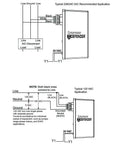 Wiring diagrams for CD1-024R Compressor Defender installation with Auto-Sense 120-240 VAC and LED indicators, UL Listed Safety