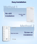 ZigBee Smart Scene Switch With 3 Button Remote Controller For Smart Home, installation methods with no-drill and screws