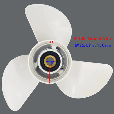 Aluminum Boat Propeller With Three Blades 13.25 Inch Diameter X 17K Pitch Right Hand RH For 60-130HP Outboard Engines Replaces OEM 6E5 45945 01 EL 15-Spline