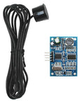 Two Pack Waterproof JSN SR04T Ultrasonic Module Distance Sensor For Arduino Outdoors With Enclosed Probe Rugged All Weather Car Reversing Sensor For Security Alarm And Industrial Inspection, black probe and circuit board