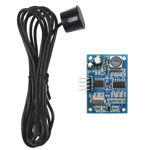 Two Pack Waterproof JSN SR04T Ultrasonic Module Distance Sensor For Arduino Outdoors With Enclosed Probe Rugged All Weather Car Reversing Sensor For Security Alarm And Industrial Inspection, black probe and circuit board