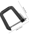 Heavy Duty Universal Three Inch Tabletop Mounting Clamp For Woodworking And Desk Fixtures With 180mm Jaw Opening, Cast Steel C Clamp