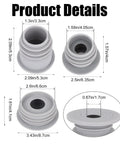 3 Pack Silicone Washing Machine Drain Hose Seal Kit With Pipe Cover Plugs For Kitchen Sink Bathroom Drainage And Laundry Room No Mess Leaks And Sewer Backflow Durable Leak Proof Silicone Washer Hose Seal, size details