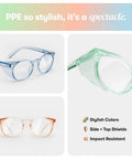 Z87.1 Certified Safety Glasses With Polycarbonate Lenses That Block Blue Light And UV, Scratch And Shatter Proof, Anti Fog Dip Coated