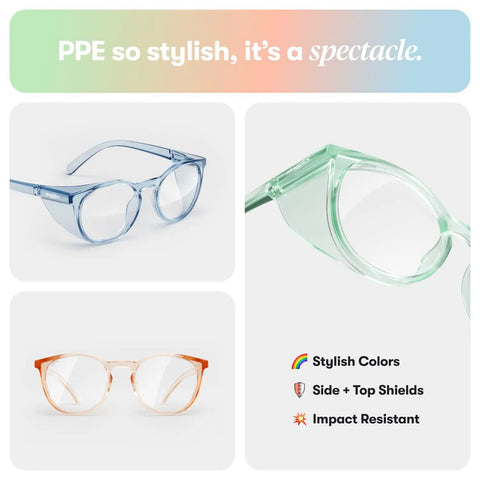 Z87.1 Certified Safety Glasses With Polycarbonate Lenses That Block Blue Light And UV, Scratch And Shatter Proof, Anti Fog Dip Coated