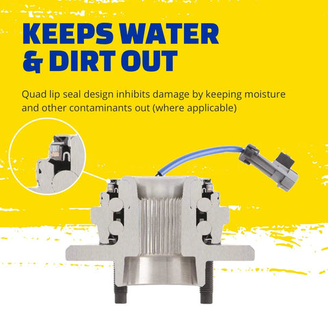 Model 512365 Wheel Bearing And Hub Assembly cross-section showing quad lip seal design for Toyota Highlander and Lexus RX, Sienna.