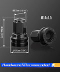 14mm 1.5 Lug Nuts Set For Ford F 250 F 350 2017 To 2024 32 Piece Flat Or Mag Seat Heavy Duty Truck Wheel Nuts Chrome