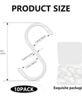 10 Pack 3 Inch S Hooks Heavy Duty Vinyl Coated Non Slip Hanging Hooks For Kitchen Closet Bathroom Garage Garden White Ideal For Utensils Towels Hangers Tools And A Quick Space Organization For Everyday Home Life In Humid Environments.