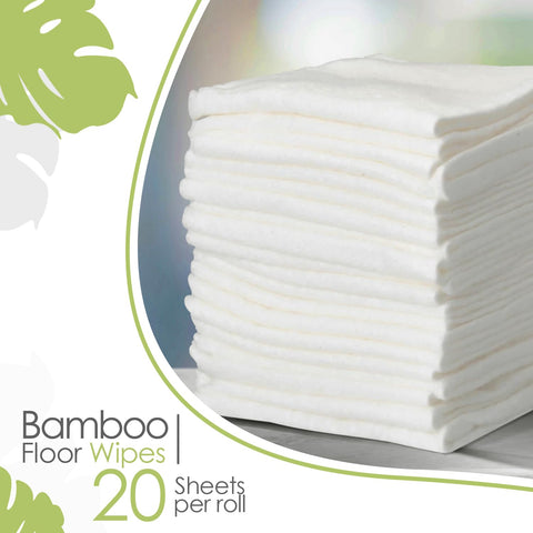 Bamboo Floor Wipes 20 Count For Wood Laminate And Tile Floors Soft Durable No Harsh Plastics Eco Friendly Wipes