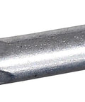 Close-up of a Premium Electro-Galvanized Roofing Nail 2-1/2 Inch with tapered tip for securing roofing materials.