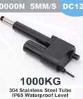 Heavy Duty Electric Linear Actuator DC 12V Featuring Drop Dead Easy Installation Built Tough For TV Console And Massage Couch Lifters Provides Killer 3000N Push Force Telescopic Steel Motor Rod with stainless steel tube.
