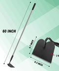Beast Of A Long Handle Garden Hoe With Non Slip Soft Grip 56 Inch Steel Head Pro Grade Heavy Duty Garden Tool dimensions shown