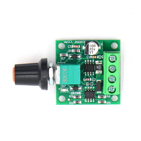 Low Voltage PWM Motor Speed Controller For DC Motors With 1.8V, 3V, 5V, 6V, Or 12V Input And 2A Drive, Output Up To 30W