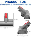Dimensions of Mini Motorized Vacuum Attachment For Dyson V7 V8 V10 V11 V15 Cordless Stick Vacuums, quick release brush head.