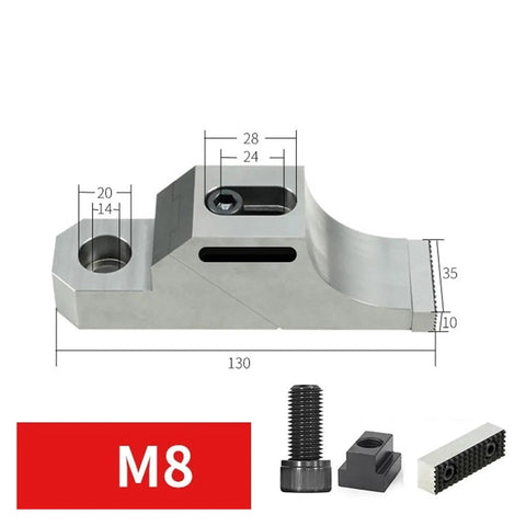 Heavy Duty Vise With One Way Side Clamp For Cnc Milling Machine, M8 model side clamp grip tool made from #45 steel.