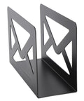 Storage Letters Sorter With Cutout Envelope Design For Home Office Desk Organization, Metal Mail Holder Organizer side view