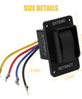 RV Electric Stabilizer Jack Switch With Harness Replacement For Rear Landing Gear Fits High Speed Jacks IP66 Waterproof Durable Build