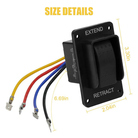 RV Electric Stabilizer Jack Switch With Harness Replacement For Rear Landing Gear Fits High Speed Jacks IP66 Waterproof Durable Build