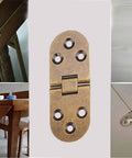 Dead Nuts Heavy Duty Flip Top Hinges Built Like A Tank For Sewing Tables And Butler Trays smooth bronze hinges installed on furniture.
