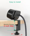 Power Strip Desk Clamp With USB C PD 18W And USB A Ports 10 Foot Flat Plug Extension Cord With 2 AC Outlets installation view