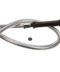 44 Inch Flex Stainless Steel Hose With Black Handle, Heavy Duty Flexible Water Sprayer Line For Commercial Kitchens And Industrial Rinse, High Flow Pro Grade Durable Build