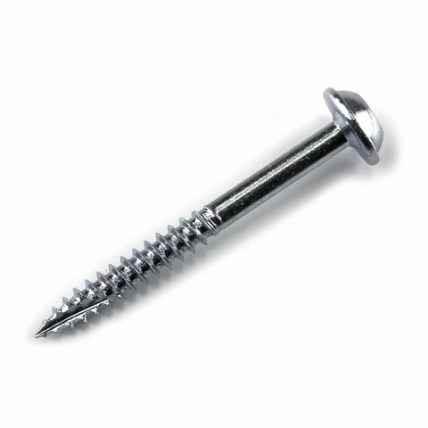 Single Pocket Hole Screws 1-1/2 Inch Fine Thread Maxi-Loc Head Zinc for Woodworking, Cabinetry, Furniture Assembly, Indoor Use