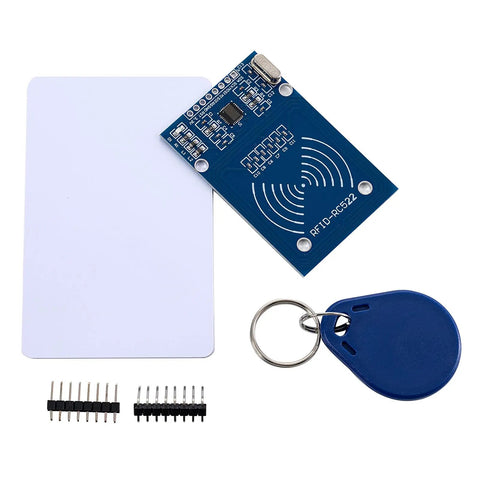 3 Piece RFID Kit With Mifare RC522 Card Sensor Module S50 Blank Cards And Keychains Arduino And Raspberry Pi Compatible