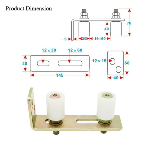 Slide Gate Guide Roller With L Post Bracket Adjustable Dual Nylon Rollers For Patio Doors And Sliding Gates Built To Last