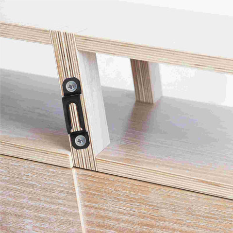 No Sweat Invisible Cabinet Connectors 150 Piece Set Heavy Duty hidden fasteners securing wood panels together