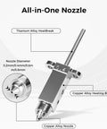 Sovol SV08 Metal Nozzle Kit Set With 0.2mm 0.4mm 0.6mm And 0.8mm Tips For SV08 T300 Upgrade showing all-in-one nozzle components