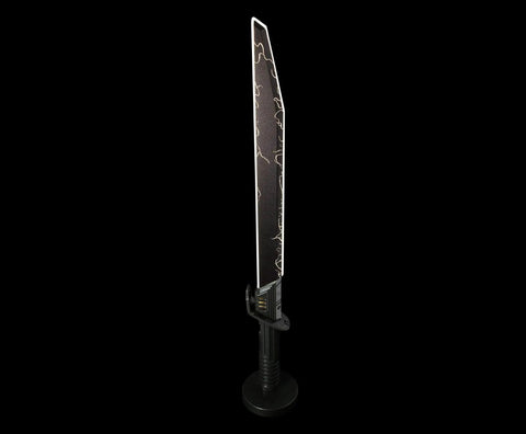 Star Wars The Mandalorian Darksaber 24-Inch LED Desk Light Lamp for Fans with realistic blade on black background